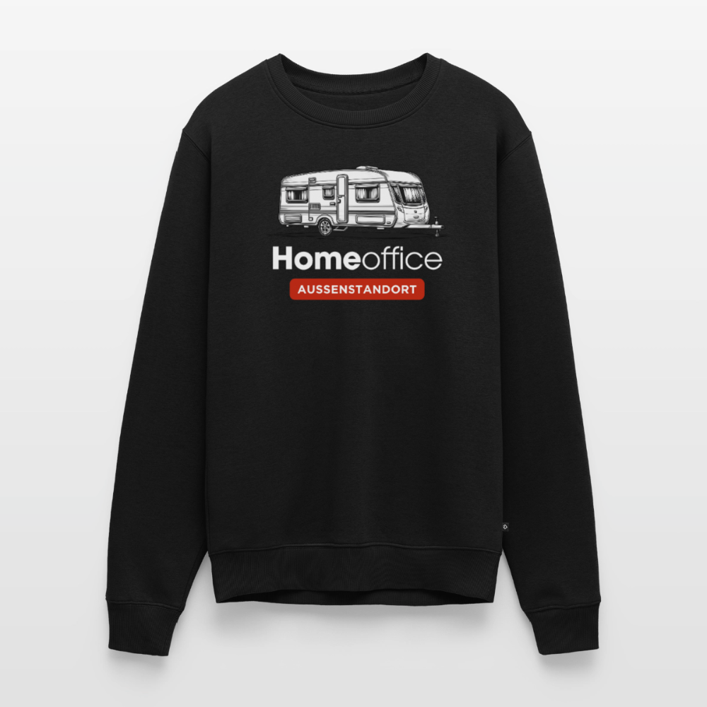 Wohnwagen Homeoffice - Herren Camping Sweatshirt - Schwarz