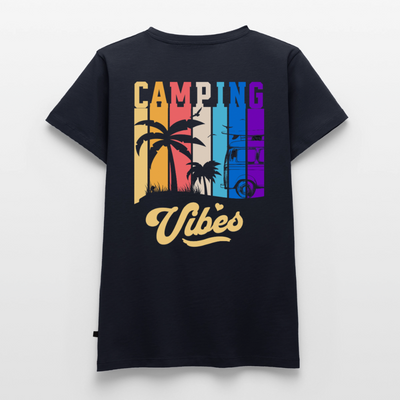 Camping Vibes - Damen Camping T-Shirt - Navy