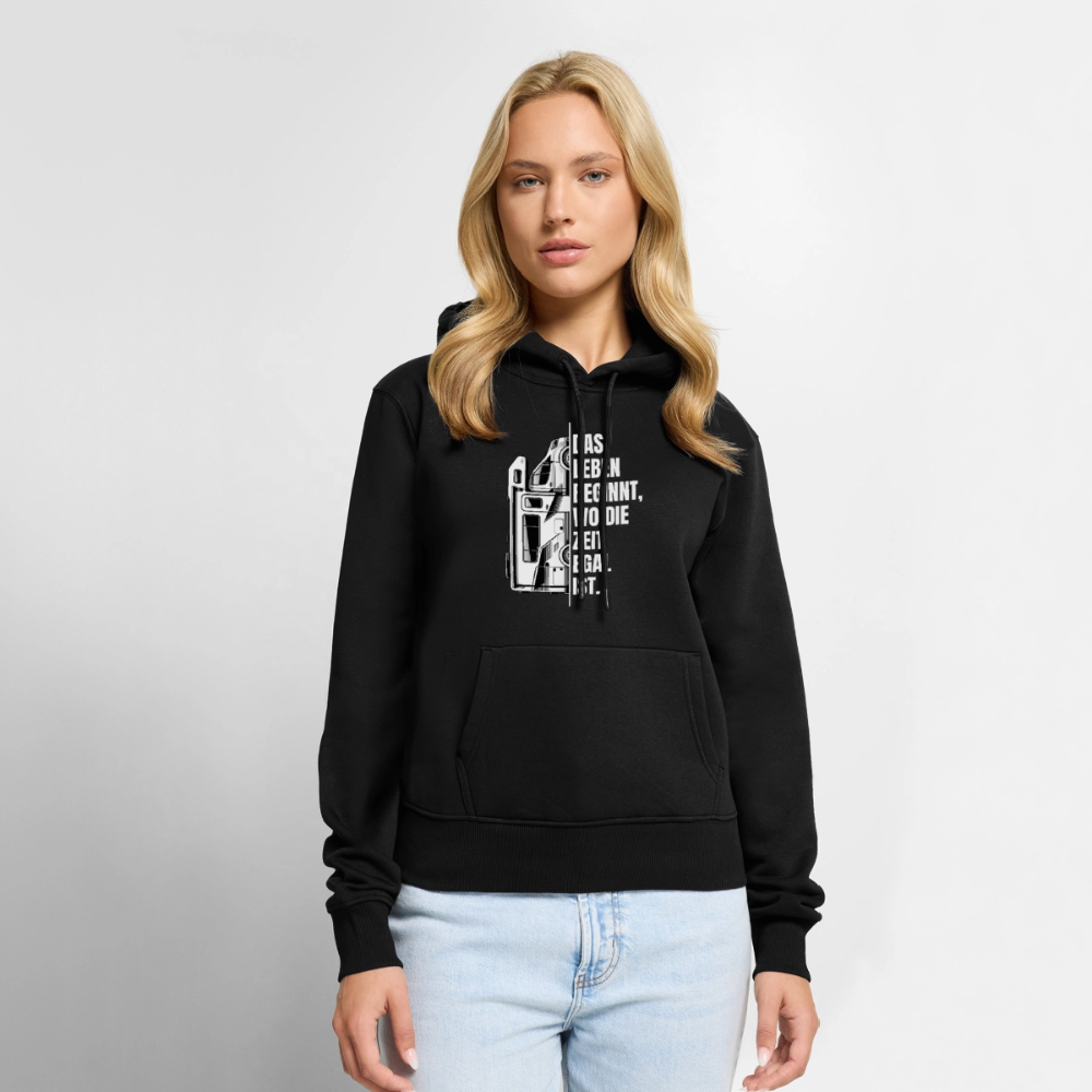 SPOD - Camping ist Zeitlos - Damen Camping Hoodie - Wohnmobil - Schwarz