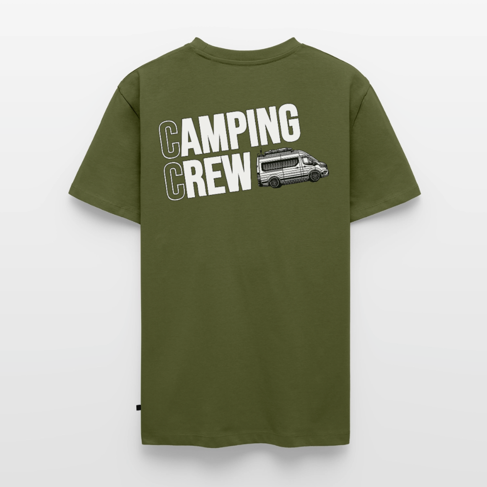 Vanlife Camping Crew - Herren Camping T-Shirt - Rückendruck - Khaki