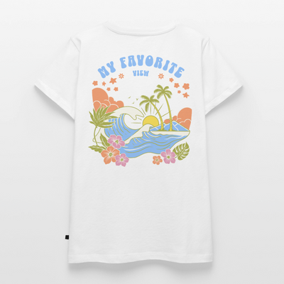 My Favorite View – Damen Camping T-Shirt - Weiß