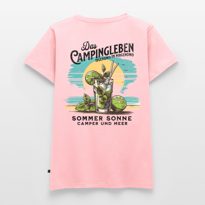 Das Campingleben - Damen Camping T-Shirt - Rosa