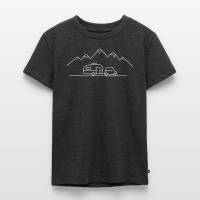 Keep it Simple - Kinder Camping T-Shirt - Anthrazit meliert