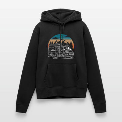 SPOD - Vanlife mit Hund - Damen Camping Hoodie - Schwarz
