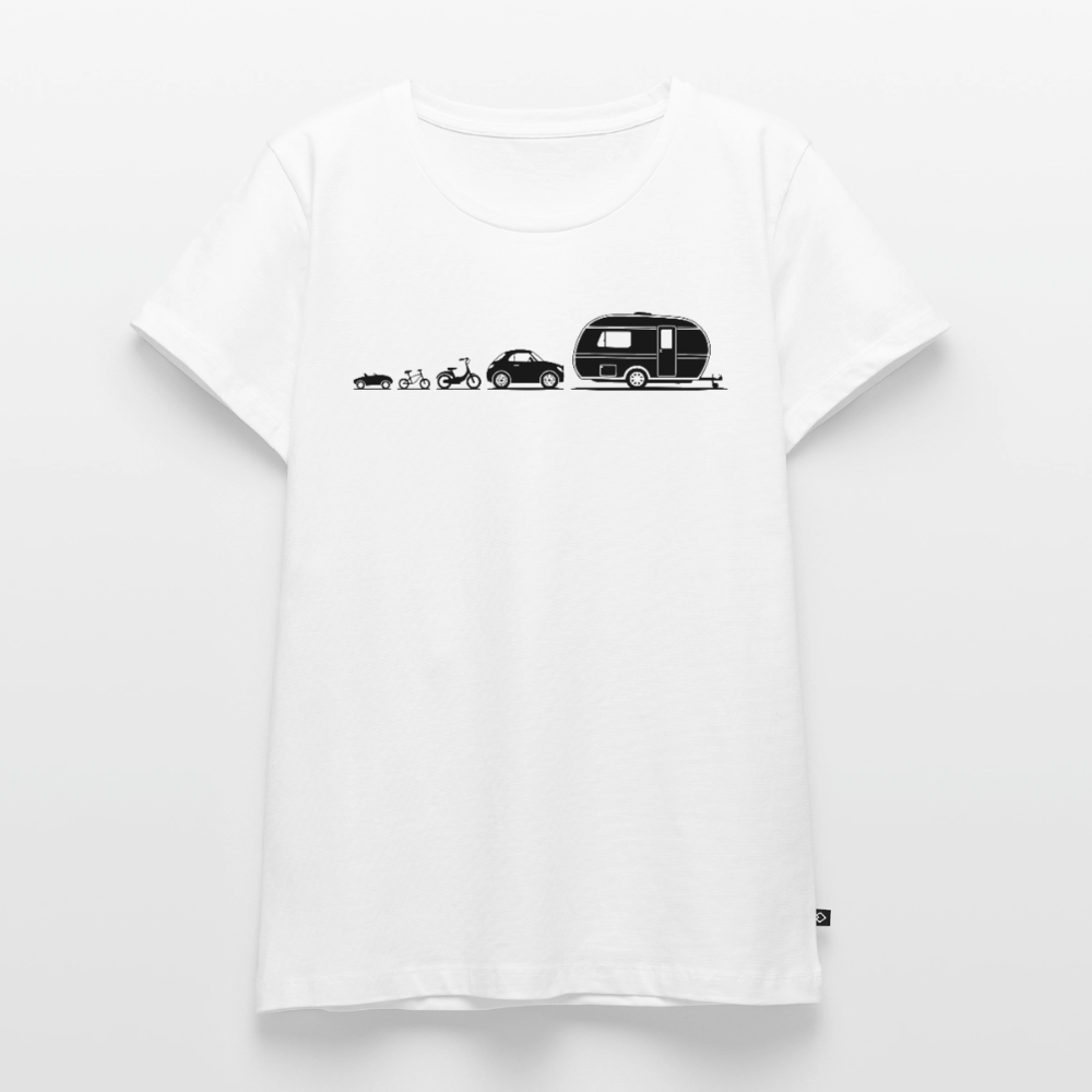 Evolution Wohnwagen - Damen Camping T-Shirt - Weiß
