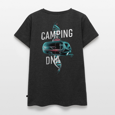 Wohnwagen DNA - Damen Camping T-Shirt - Anthrazit meliert