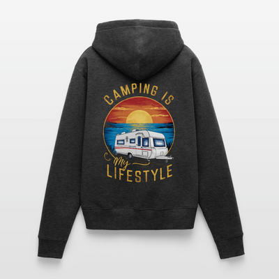 SPOD - Camping my Lifestyle - Damen Camping Hoodie - Anthrazit meliert