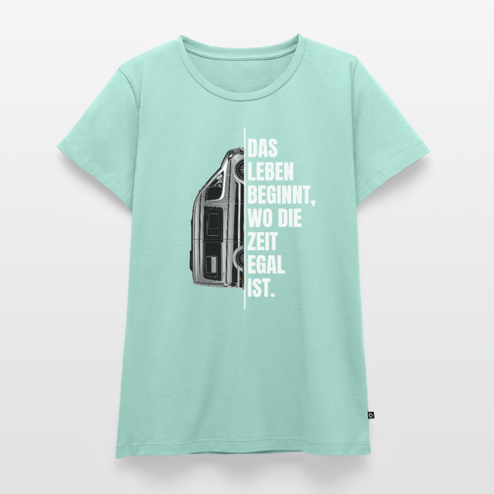 Camping ist Zeitlos - Damen Camping T-Shirt - Vanlife - Mint 