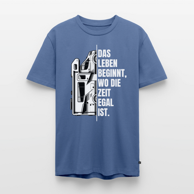 Camping ist Zeitlos - Herren Camping T-Shirt - Wohnmobil - Taubenblau