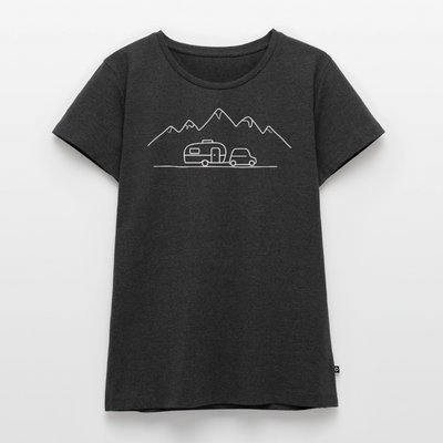 Keep it simple - Damen Camping T-Shirt - Anthrazit meliert