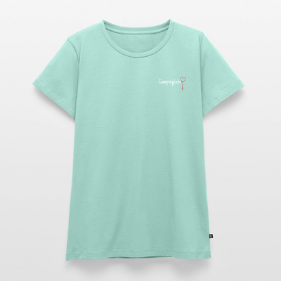 Campingliebe Ballon - Damen Camping T-Shirt - Mint 