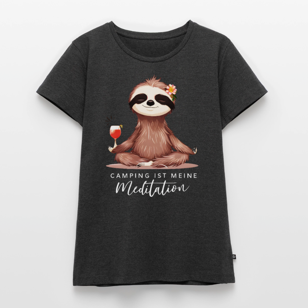 Meditation - Damen Camping T-Shirt - Anthrazit meliert