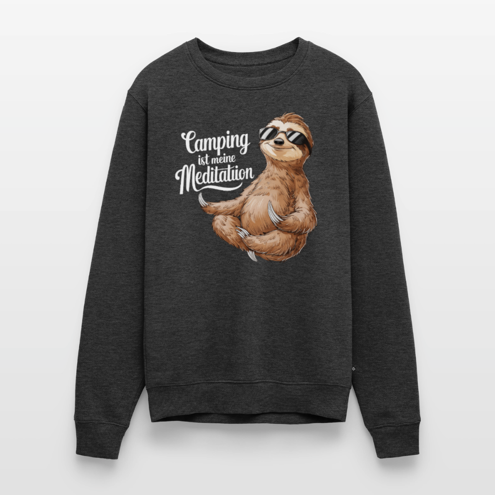 Camping ist Meditation - Herren Camping Sweatshirt - Anthrazit meliert