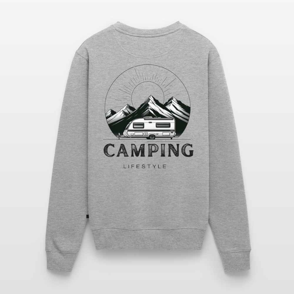 Camping Lifestyle - Herren Camping Sweatshirt - Grau meliert