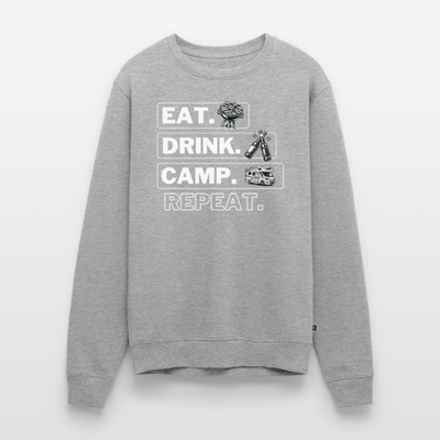 Camping Kreislauf - Herren Camping Sweatshirt - Wohnmobil - Grau meliert