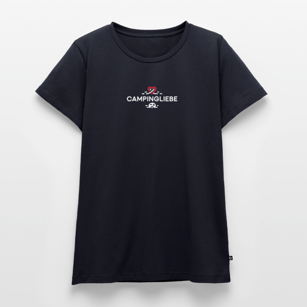 Wohnwagen Campingliebe - Damen Camping T-Shirt - Navy