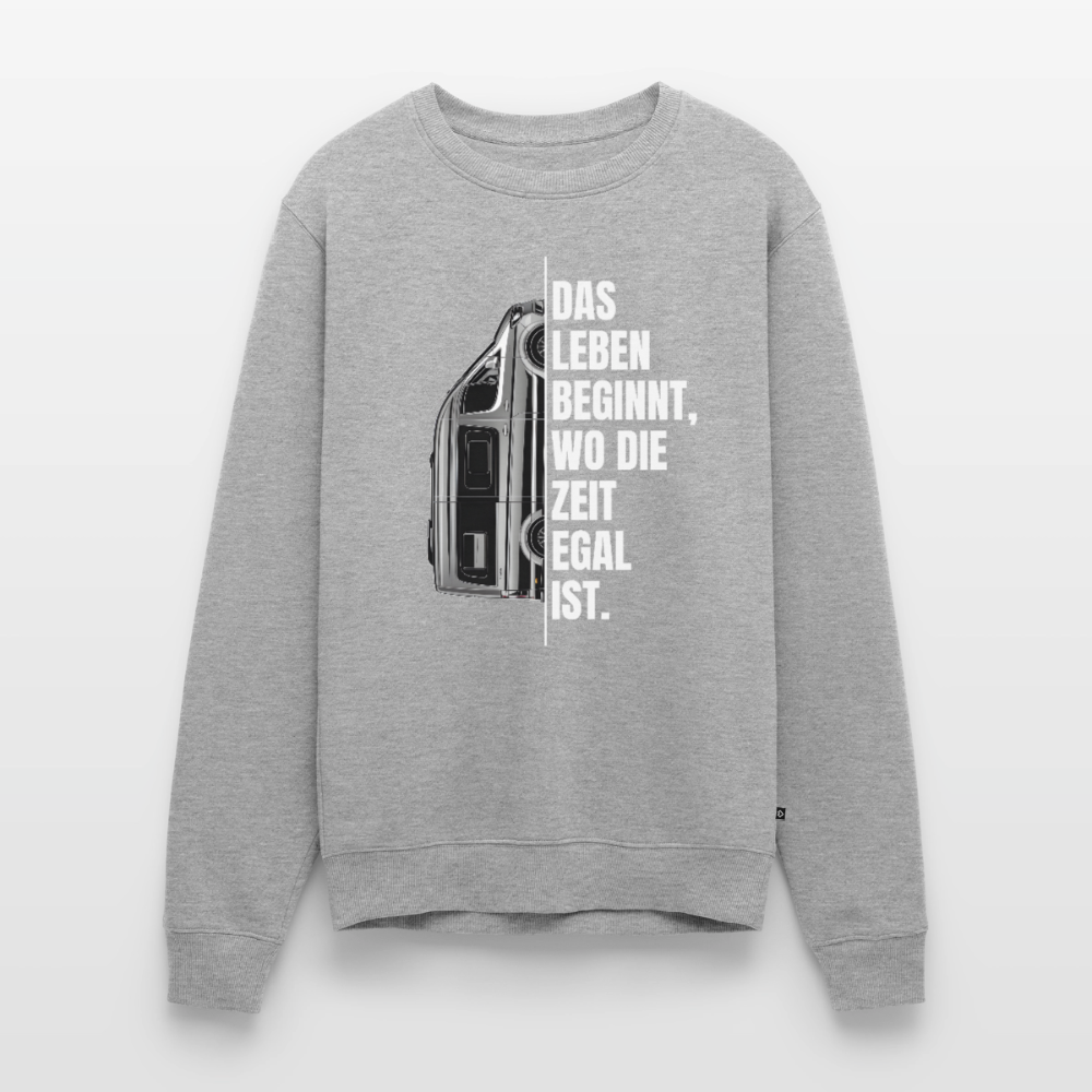 Camping ist Zeitlos - Herren Camping Sweatshirt - Vanlife - Grau meliert