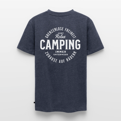 Grenzenlose Freiheit - Herren Camping T-Shirt - Jeansblau 