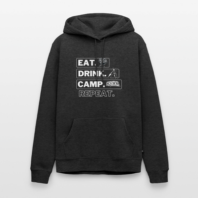 Eat Drink Camp - Herren Camping Hoodie - Wohnwagen - Anthrazit meliert