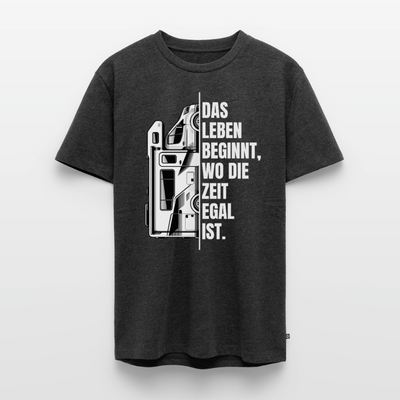 Camping ist Zeitlos - Herren Camping T-Shirt - Wohnmobil - Anthrazit meliert
