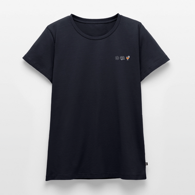 Sonne Wohnwagen Aperol - Damen Camping T-Shirt - Navy