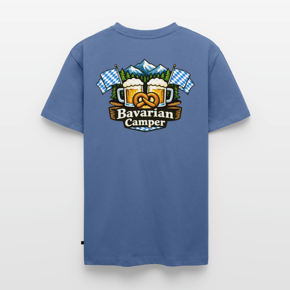 Bavarian Camper - Herren Camping T-Shirt - Taubenblau