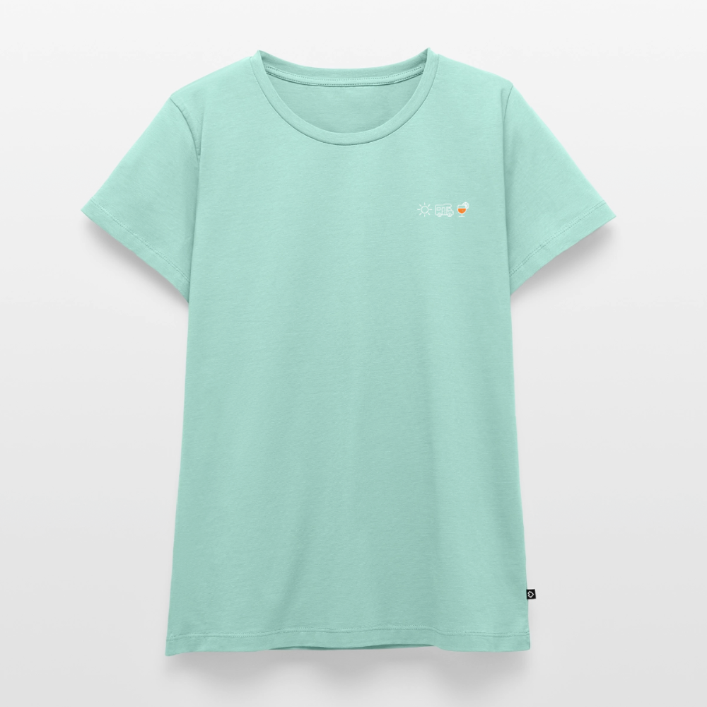 Sonne Wohnmobil Aperol - Damen Camping T-Shirt - Mint 