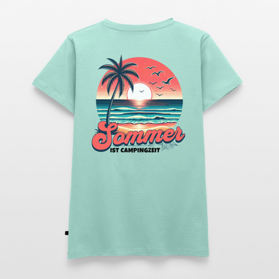 Sommer ist Campingzeit - Damen Camping T-Shirt - Mint 