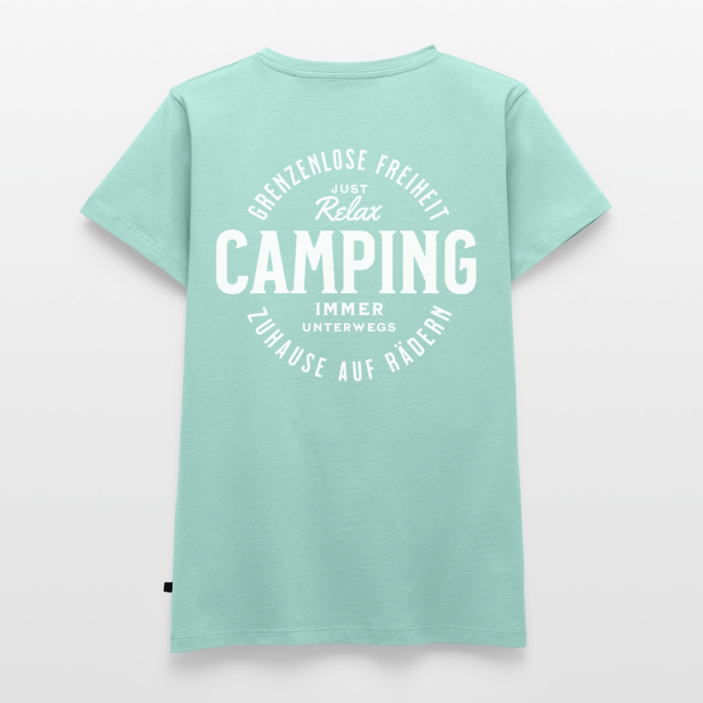 Grenzenlose Freiheit - Damen Camping T-Shirt - Mint 