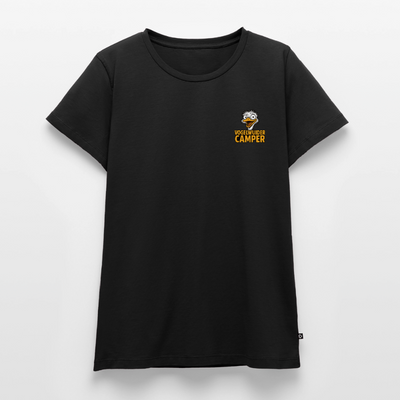 Vogelwuider Camper - Damen Camping T-Shirt - Schwarz