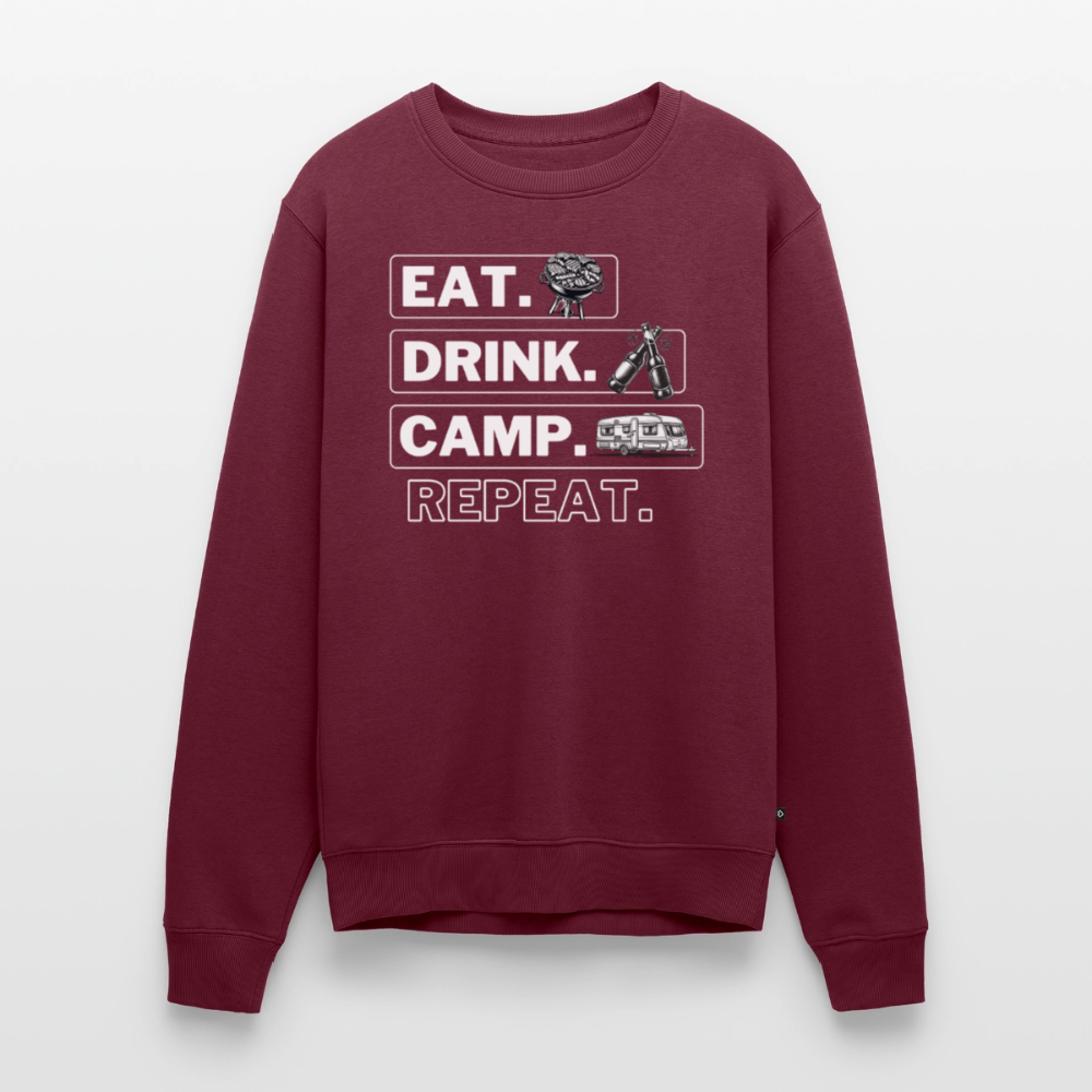 Camping Kreislauf - Herren Camping Sweatshirt - Wohnwagen - Burgunderrot