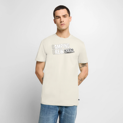 Wohnwagen Camping Crew - Herren Camping T-Shirt - Naturweiß