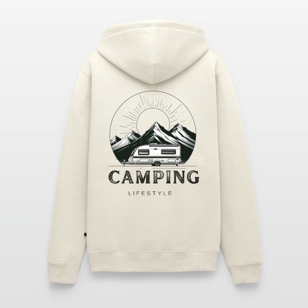 Camping Lifestyle - Herren Camping Hoodie - Naturweiß