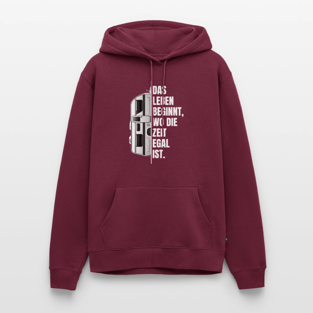 Camping ist Zeitlos - Herren Camping Hoodie - Wohnwagen - Burgunderrot