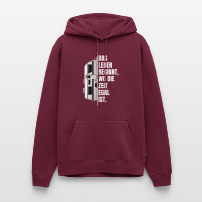 Camping ist Zeitlos - Herren Camping Hoodie - Wohnwagen - Burgunderrot