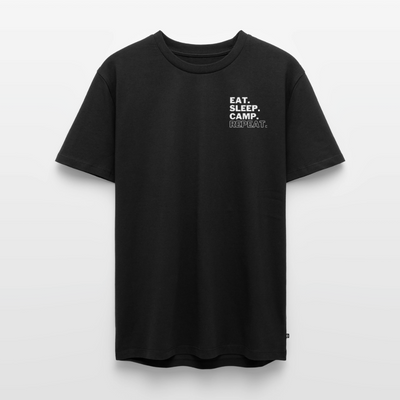 Eat Sleep Camp Repeat - Herren Camping T-Shirt - Schwarz