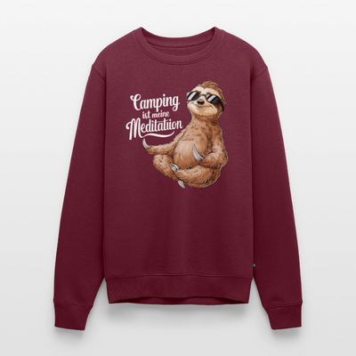 Camping ist Meditation - Herren Camping Sweatshirt - Burgunderrot