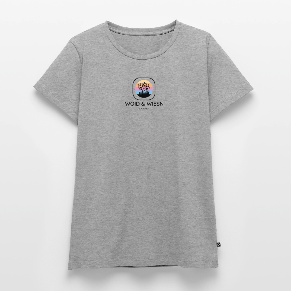 Woid & Wiesn Camper - Damen Camping Hoodie - Grau meliert