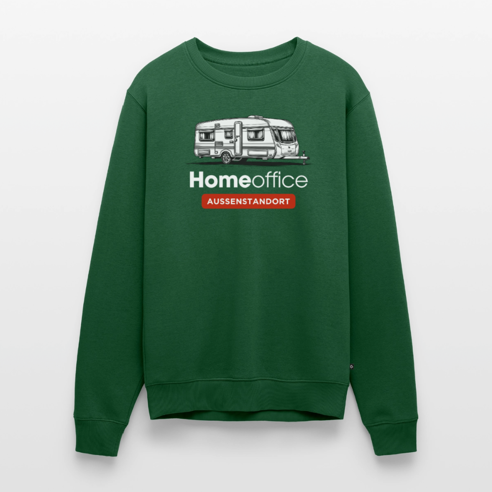 Wohnwagen Homeoffice - Herren Camping Sweatshirt - Flaschengrün