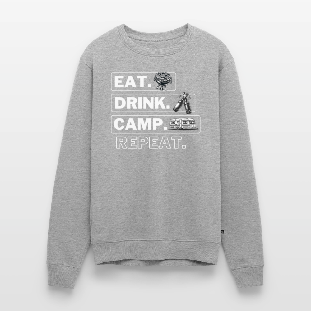 Camping Kreislauf - Herren Camping Sweatshirt - Wohnwagen - Grau meliert