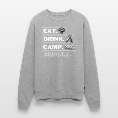 Camping Kreislauf - Herren Camping Sweatshirt - Wohnwagen - Grau meliert