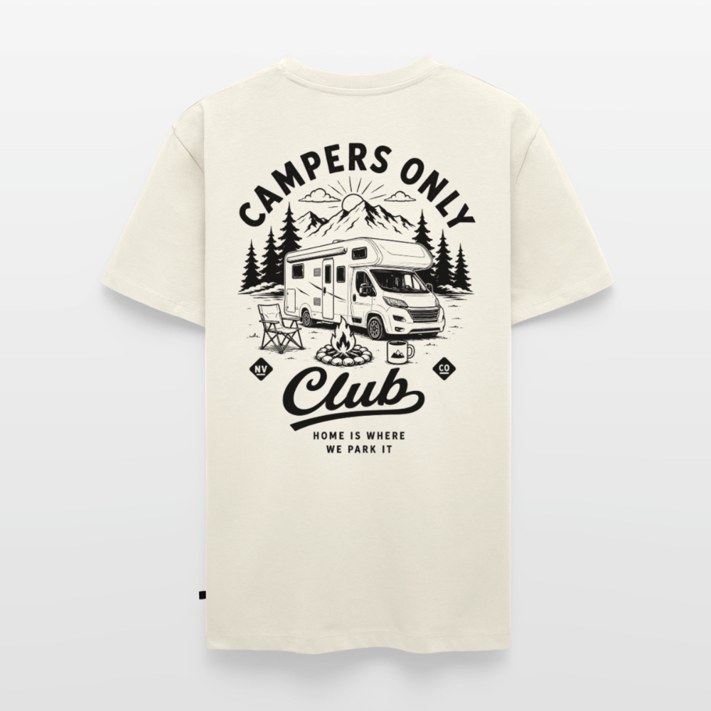 Campers Only Club - Herren Camping T-Shirt - Wohnmobil - Naturweiß