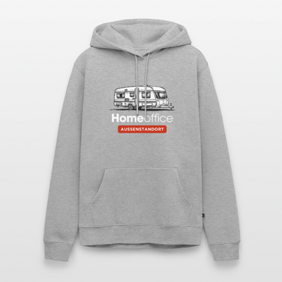 Wohnwagen Homeoffice - Herren Camping Hoodie - Grau meliert
