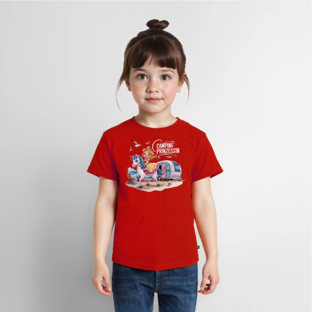 Camping Prinzessin - Kinder Camping T-Shirt - Rot