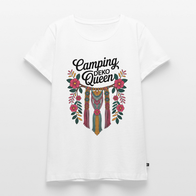 Camping Deko Queen - Damen Camping T-Shirt - Weiß