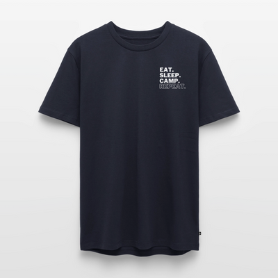 Eat Sleep Camp Repeat - Herren Camping T-Shirt - Navy