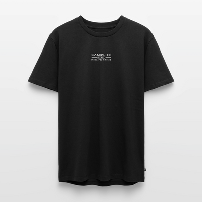 Camplife statt Midlife Crisis - Herren Camping T-Shirt - Schwarz