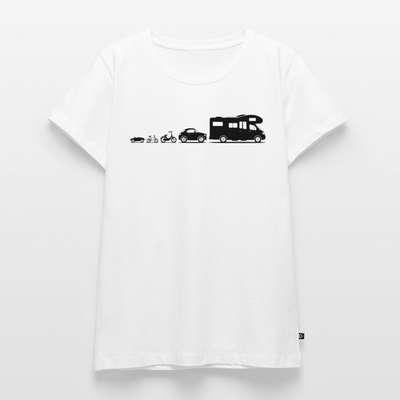 Evolution Wohnmobil - Damen Camping T-Shirt - Weiß