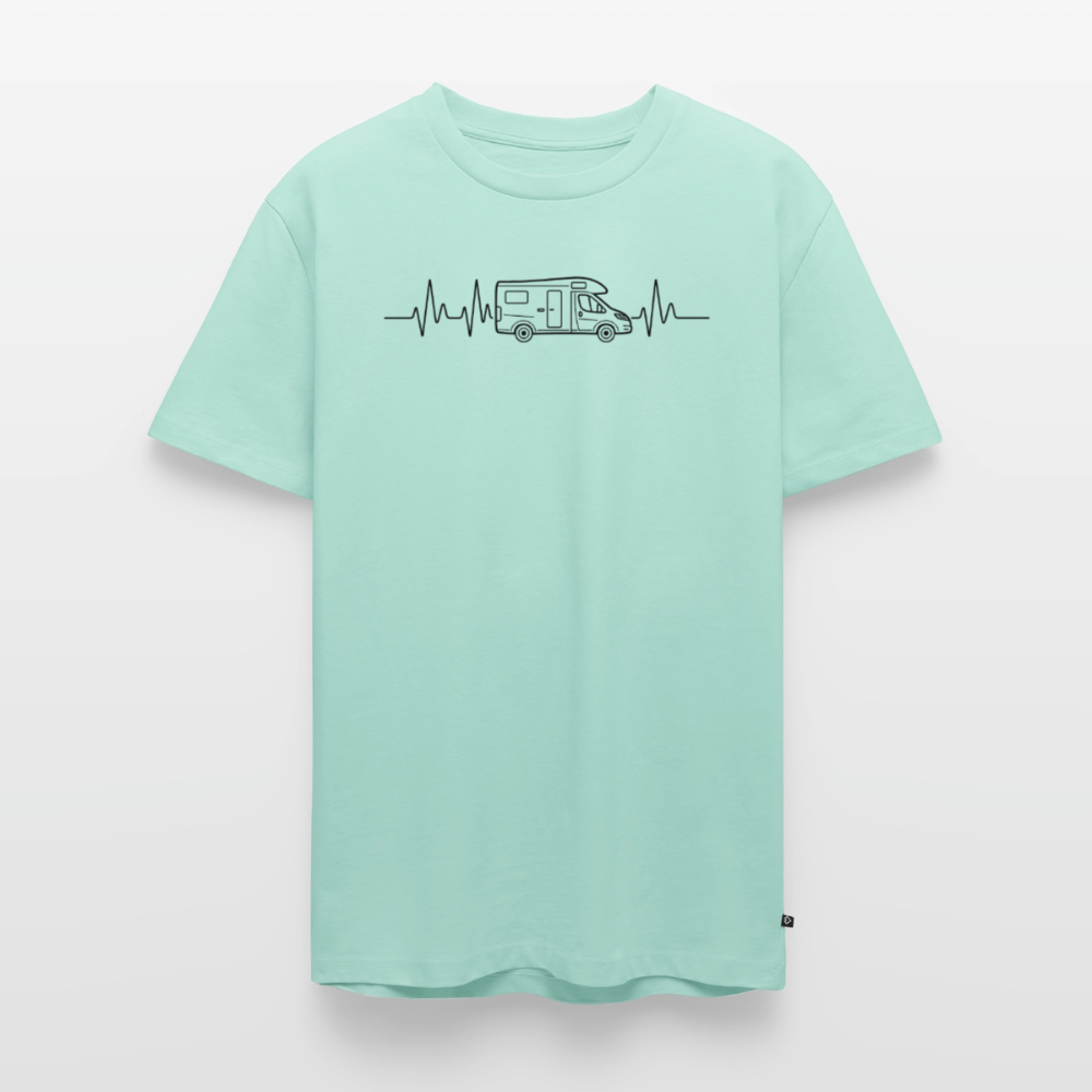 Herzschlag EKG Wohnmobil - Herren Camping T-Shirt - Mint 