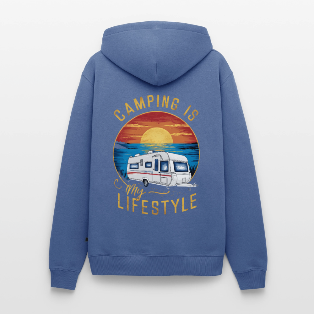 Camping my Lifestyle - Herren Camping Hoodie - Taubenblau